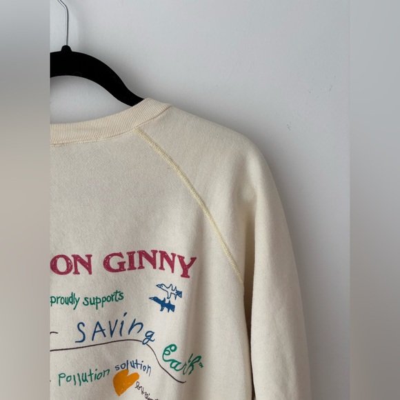 Vintage Cotton Ginny Kids Saving Earth Sweatshirt Made in Canada Oversized 90s - Picture 12 of 12